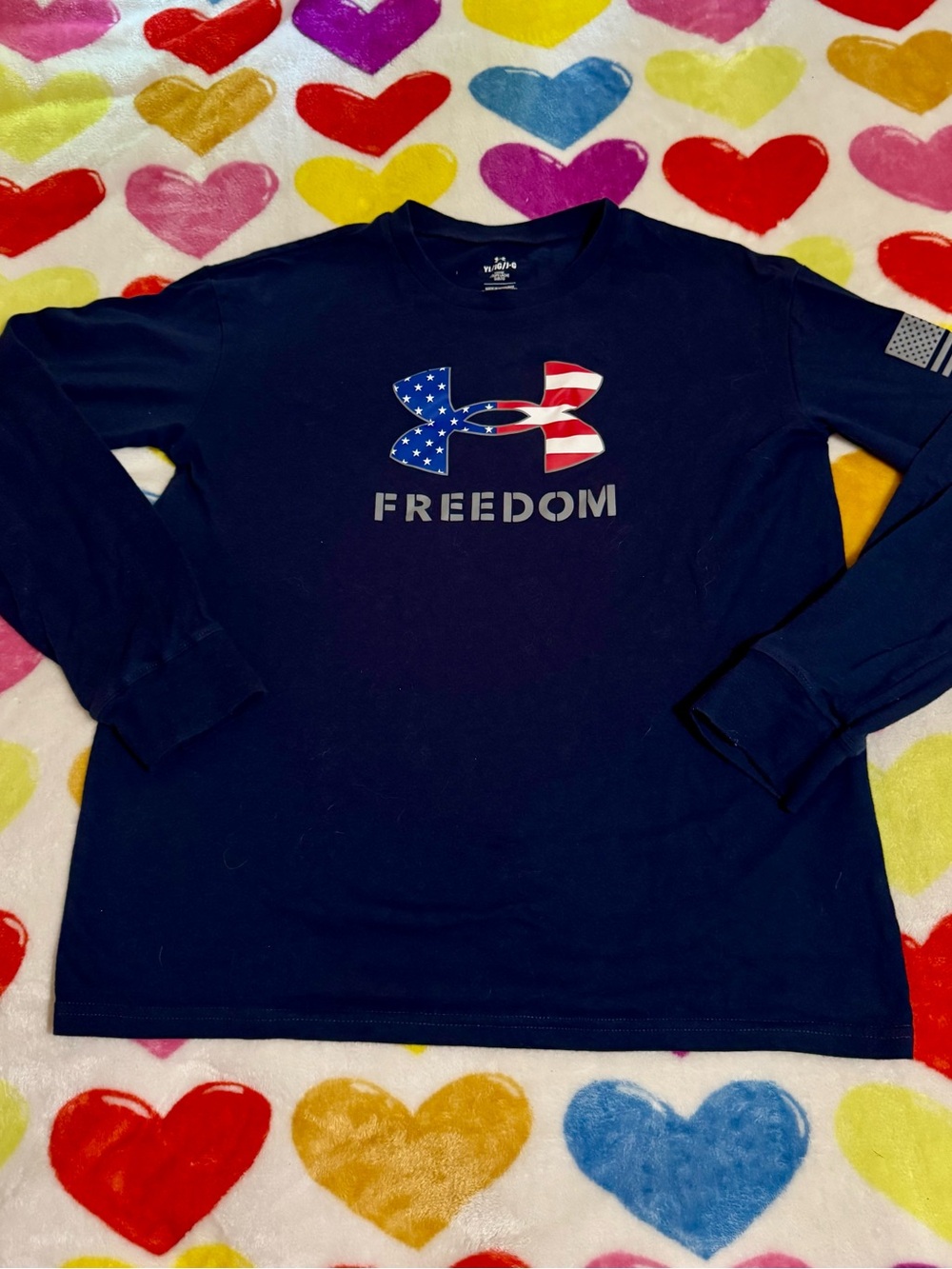 Under Armour Boy’s Navy 'Freedom' Long Sleeve Tee